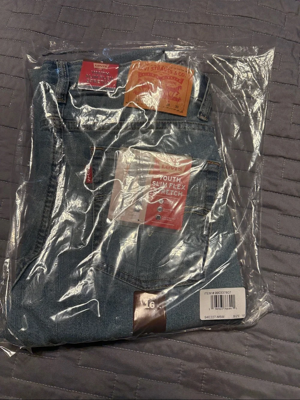 Levi's Youth Slim Flex Stretch Jeans - Light Blue